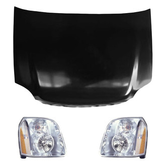 Replace® - 3-Piece Kit (Driver and Passenger Side Headlights, Hood Panel) (Value Line)