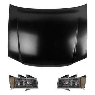 Replace® - 3-Piece Kit (Driver and Passenger Side Headlights, Hood Panel) (Value Line)