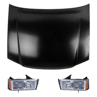 Replace® - 3-Piece Kit (Driver and Passenger Side Headlights, Hood Panel) (Value Line)