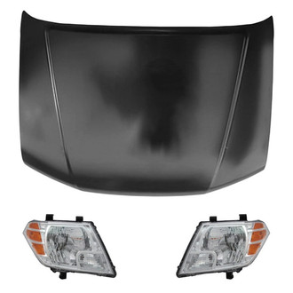 Replace® - 3-Piece Kit (Driver and Passenger Side Headlights, Hood Panel) (Value Line)