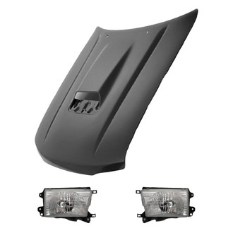 Replace® - 3-Piece Kit (Driver and Passenger Side Headlights, Hood Panel) (Value Line)