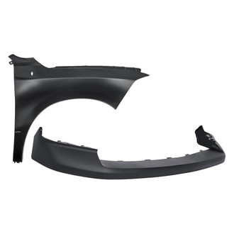 Replace® - 2-Piece (Front Upper Bumper Cover, Front Passenger Side Fender) (Standard Line)