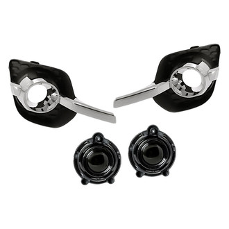 Replace® - 4-Piece (Driver and Passenger Side Fog Light, Front Inner and Outer Fog Light Bezel) (Standard Line)