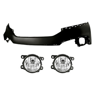 Replace® - 3-Piece (Front Upper Bumper Cover, Driver and Passenger Side Fog Light) (Standard Line)