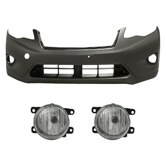 Replace® - 3-Piece (Front Bumper Cover, Driver and Passenger Side Fog Light) (Standard Line)