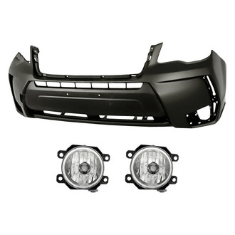 Replace® - 3-Piece (Front Bumper Cover, Driver and Passenger Side Fog Light) (Standard Line)