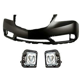 Replace® - 3-Piece (Front Bumper Cover, Driver and Passenger Side Fog Light) (Standard Line)