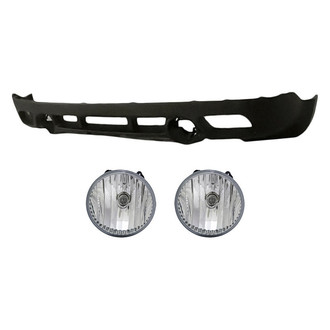 Replace® - 3-Piece (Front Lower Bumper Cover, Driver and Passenger Side Fog Light Lens and Housing) (Standard Line)