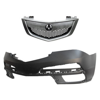 Replace® - 2-Piece (Front Bumper Cover, Grille) (Standard Line)