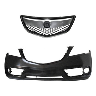 Replace® - 2-Piece (Front Bumper Cover, Grille) (Standard Line)
