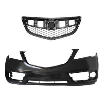 Replace® - 2-Piece (Front Bumper Cover, Grille) (Standard Line)