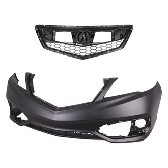 Replace® - 2-Piece (Front Bumper Cover, Grille) (Standard Line)