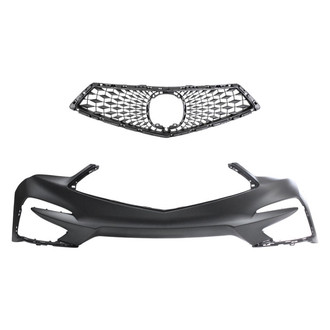 Replace® - 2-Piece (Front Bumper Cover, Grille) (Standard Line)