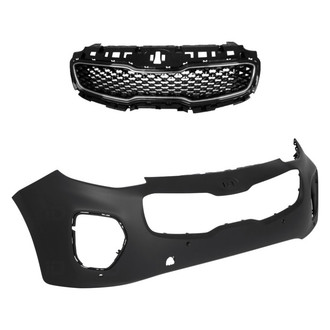 Replace® - 2-Piece (Front Bumper Cover, Grille) (Standard Line)