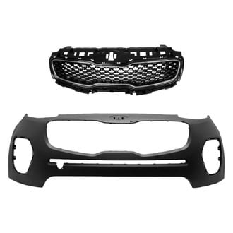 Replace® - 2-Piece (Front Bumper Cover, Grille) (Standard Line)