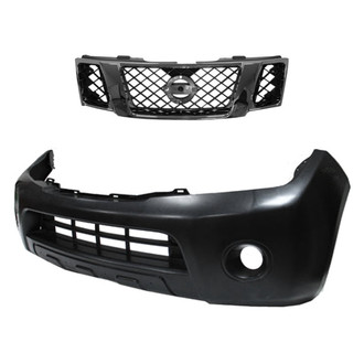 Replace® - 2-Piece (Front Bumper Cover, Grille) (Standard Line)