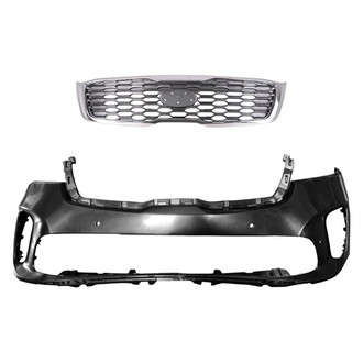 Replace® - 2-Piece (Front Bumper Cover, Grille) (Standard Line)