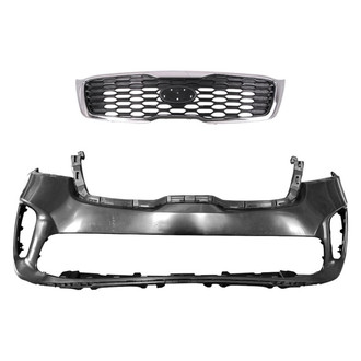 Replace® - 2-Piece (Front Bumper Cover, Grille) (Standard Line)