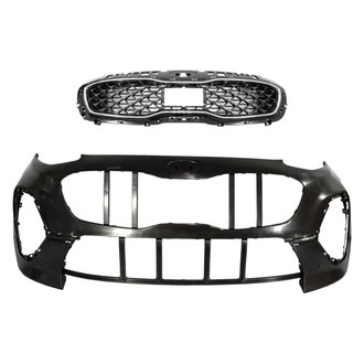 Replace® - 2-Piece (Front Bumper Cover, Grille) (Standard Line)