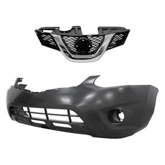 Replace® - 2-Piece (Front Bumper Cover, Grille) (Standard Line)