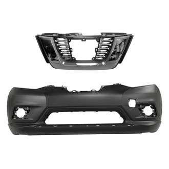 Replace® - 2-Piece (Front Bumper Cover, Grille) (Standard Line)