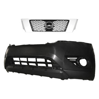 Replace® - 2-Piece (Front Bumper Cover, Grille) (Standard Line)