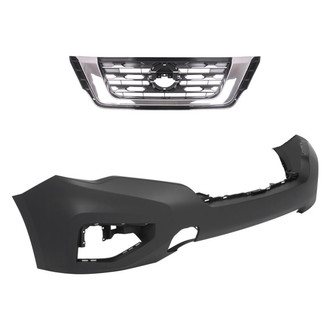 Replace® - 2-Piece (Front Bumper Cover, Grille) (Standard Line)