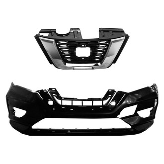 Replace® - 2-Piece (Front Bumper Cover, Grille) (Standard Line)
