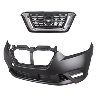 Replace® - 2-Piece (Front Bumper Cover, Grille) (Standard Line)