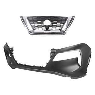 Replace® - 2-Piece (Front Bumper Cover, Grille) (Standard Line)
