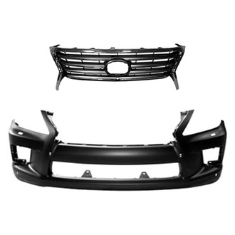 Replace® - 2-Piece (Front Bumper Cover, Grille) (Standard Line)
