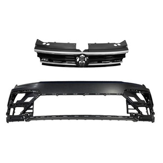 Replace® - 2-Piece (Front Bumper Cover, Grille) (Standard Line)