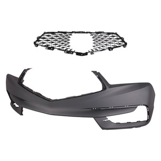 Replace® - 2-Piece (Front Bumper Cover, Grille) (CAPA Certified)