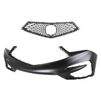 Replace® - 2-Piece (Front Bumper Cover, Grille) (CAPA Certified)