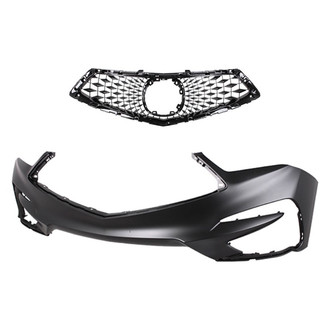 Replace® - 2-Piece (Front Bumper Cover, Grille) (CAPA Certified)