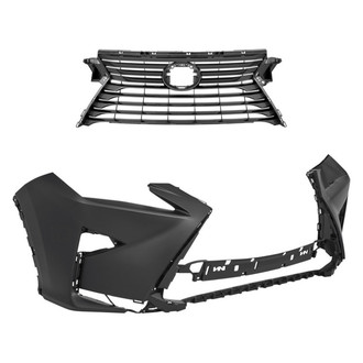 Replace® - 2-Piece (Front Bumper Cover, Grille) (Standard Line)