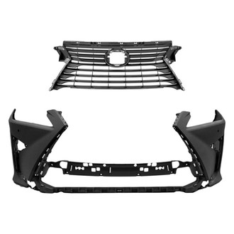 Replace® - 2-Piece (Front Bumper Cover, Grille) (Standard Line)