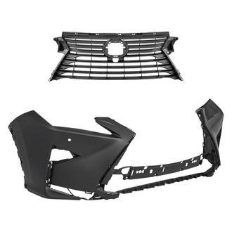 Replace® - 2-Piece (Front Bumper Cover, Grille) (Standard Line)