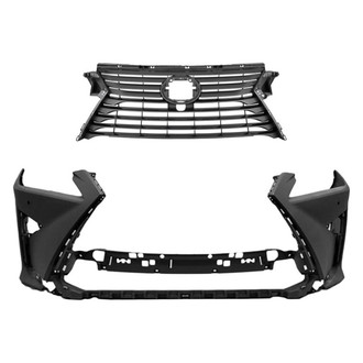 Replace® - 2-Piece (Front Bumper Cover, Grille) (Standard Line)