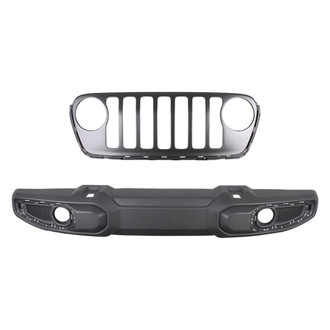 Replace® - 2-Piece (Front Bumper Cover, Grille) (CAPA Certified)