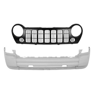 Replace® - 2-Piece (Front Bumper Cover, Grille) (Standard Line)