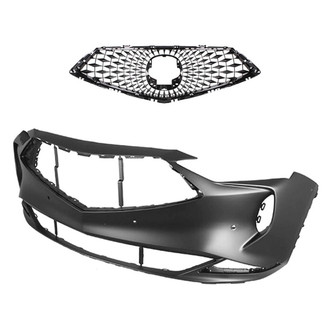 Replace® - 2-Piece (Front Bumper Cover, Grille) (Standard Line)