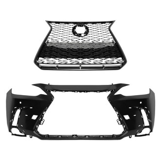 Replace® - 2-Piece (Front Bumper Cover, Grille) (Standard Line)