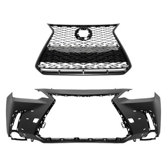 Replace® - 2-Piece (Front Bumper Cover, Grille) (Standard Line)
