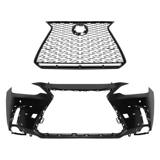 Replace® - 2-Piece (Front Bumper Cover, Grille) (Standard Line)
