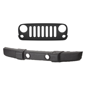 Replace® - 2-Piece (Front Bumper Cover, Grille) (Standard Line)