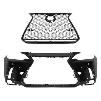 Replace® - 2-Piece (Front Bumper Cover, Grille) (Standard Line)