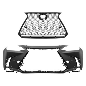 Replace® - 2-Piece (Front Bumper Cover, Grille) (Standard Line)