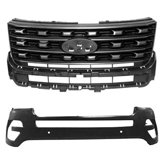 Replace® - 2-Piece (Front Bumper Cover, Grille) (CAPA Certified)