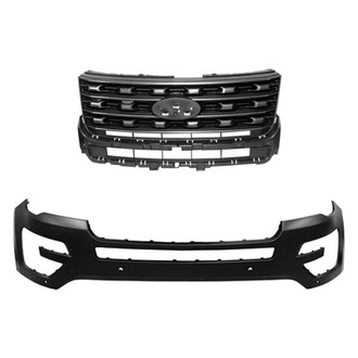 Replace® - 2-Piece (Front Bumper Cover, Grille) (CAPA Certified)
